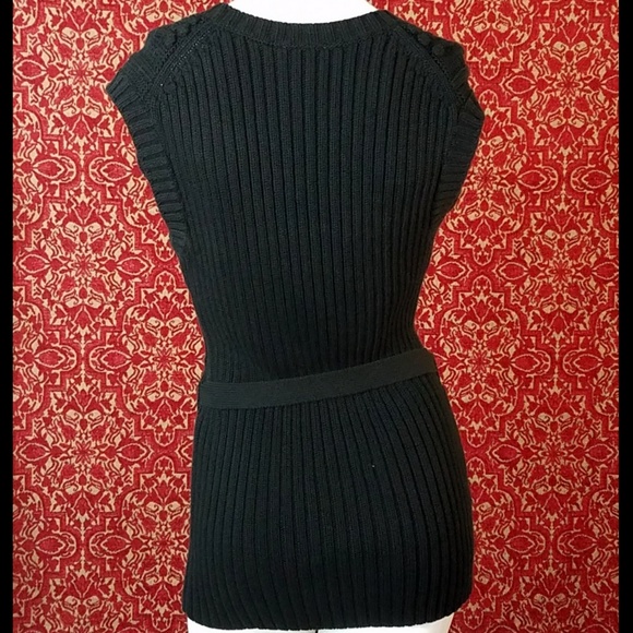 ANN TAYLOR LOFT black sweater vest tunic XS 💥🕚⤵️ - Picture 8 of 9